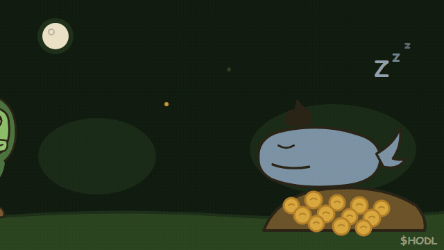 Animated: Robin robs a sleeping whale and airdrops the coins to shrimps